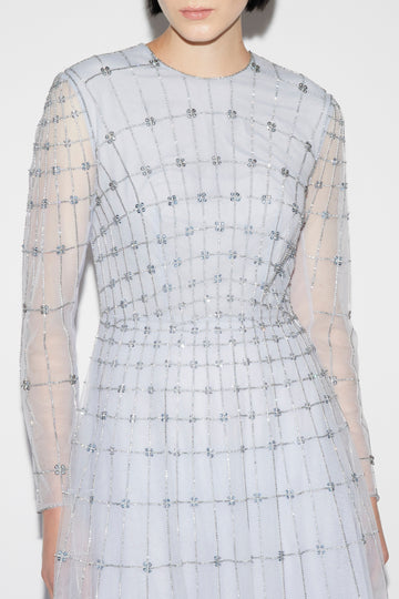 ANISSA GOWN PALE BLUE EMBELLISHED TULLE