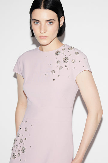 TYRA GOWN LILAC PINK EMBELLISHED CREPE