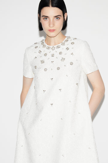 FLORIAN DRESS WHITE CLOQUE