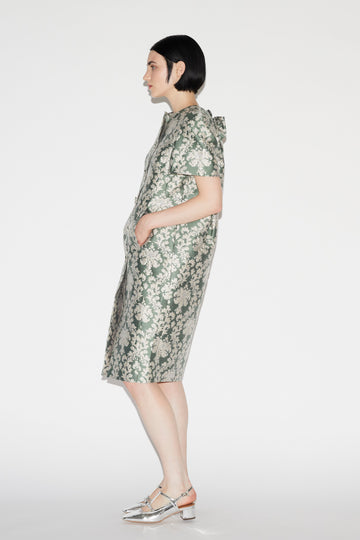 BETTY COAT GREEN JACQUARD