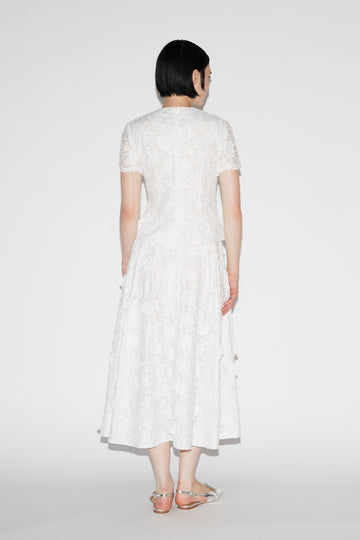 LEE SKIRT WHITE EMBROIDERED COTTON