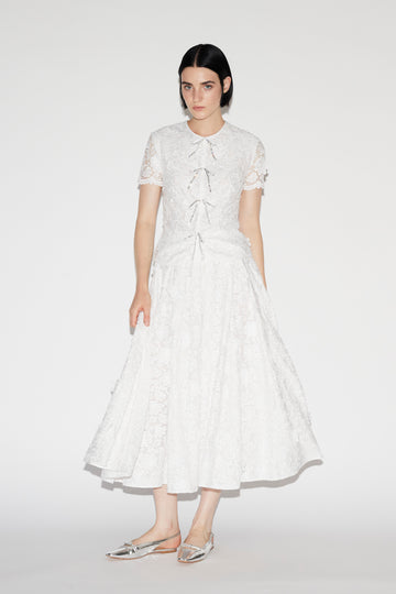 CLAUDINE TOP WHITE EMBROEIDERED COTTON