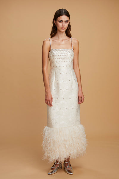 ロゼミューズ jacquard check dress ホワイト jacquard check dress – BUNNY APARTMENT