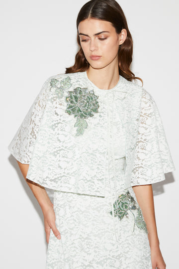 FINLEY GOWN MINT EMBELLISHED LACE