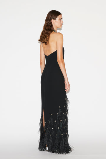 VIC GOWN BLACK SABLE