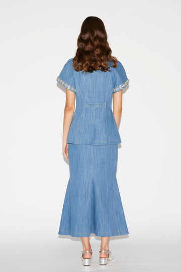 BRENDA JACKET EMBELLISHED DENIM