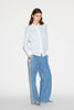 SHELLEY SHIRT BLUE STRIPE EMBELLISHED COTTON