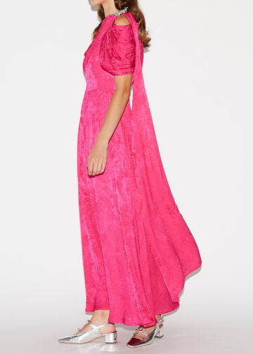 SALLIE DRESS FUCHSIA JACQUARD
