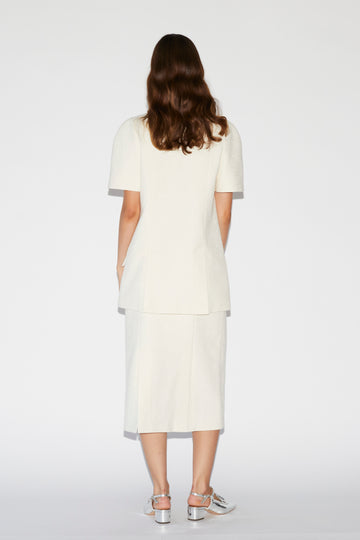 JUDE SKIRT IVORY TEXTURE TAILORING