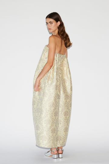 INGRID DRESS YELLOW JACQUARD