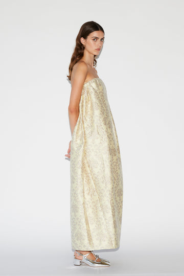 INGRID DRESS YELLOW JACQUARD