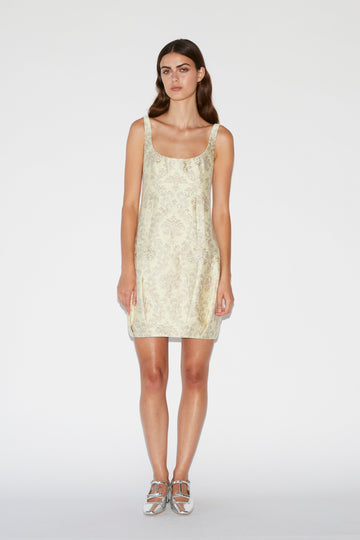ALEXANDRIA DRESS YELLOW JACQUARD