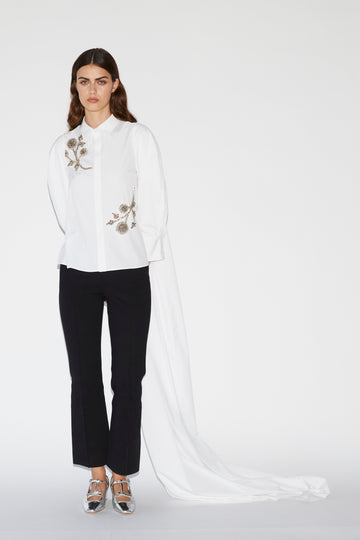 VEDA TOP WHITE EMBROIDERED COTTON