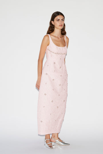 NOEMI DRESS PINK CLOQUE