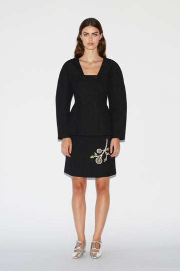 LUCIAN JACKET BLACK TEXTURED TAILORING