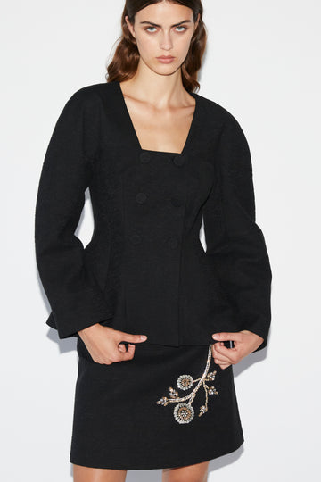 LUCIAN JACKET BLACK TEXTURED TAILORING