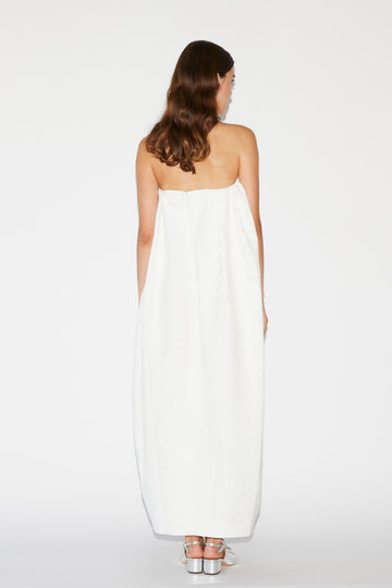 INGRID DRESS WHITE JACQUARD