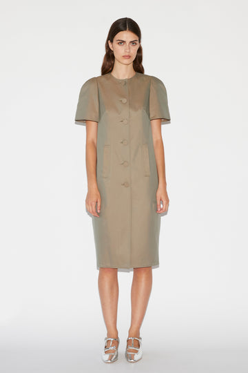 BETTY COAT ASH GREEN COTTON GABARDINE