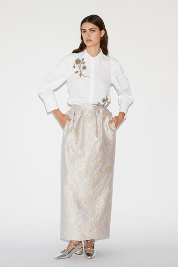 TIANA SKIRT PURPLE JACQUARD