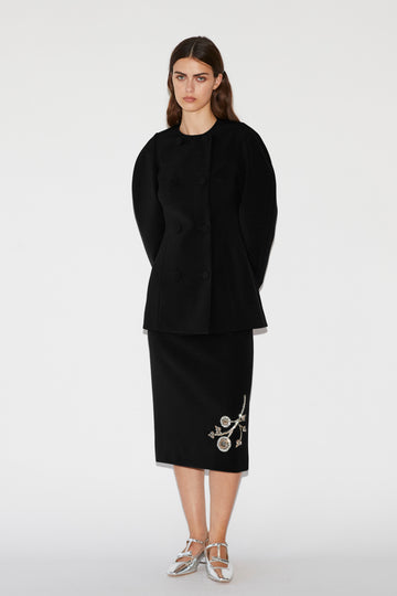 GINEVRA JACKET BLACK CREPE