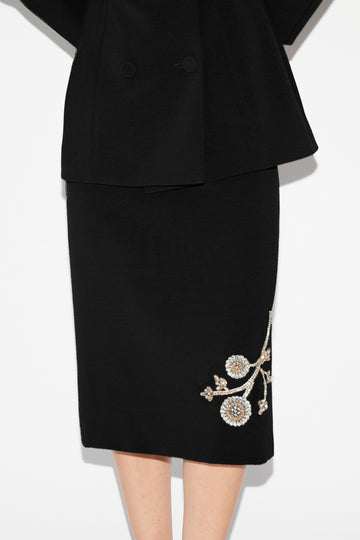 VANIA SKIRT BLACK CREPE