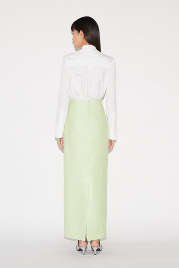VANIA SKIRT PALE GREEN TWEED