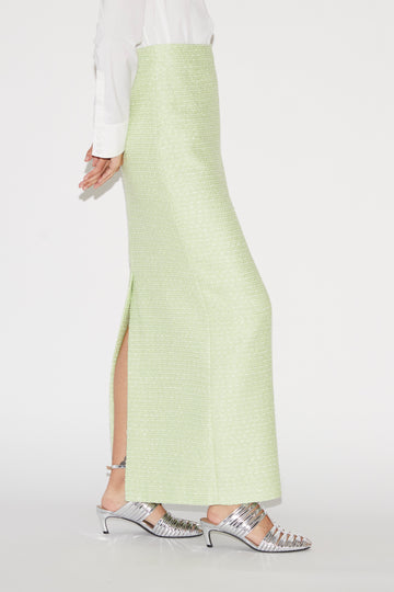 VANIA SKIRT PALE GREEN TWEED