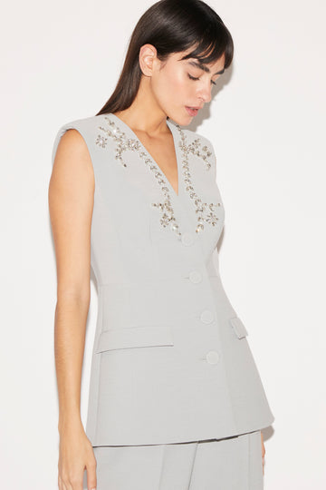 SIGRID JACKET GREY CREPE