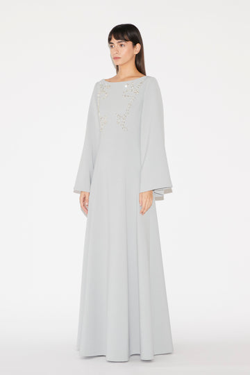 CLOVER GOWN GREY CREPE