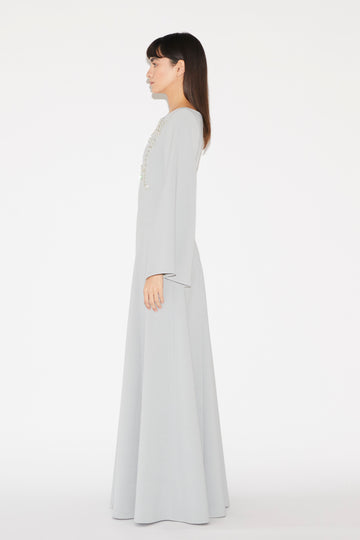 CLOVER GOWN GREY CREPE