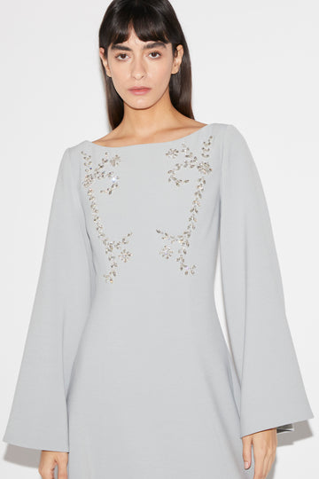 CLOVER GOWN GREY CREPE