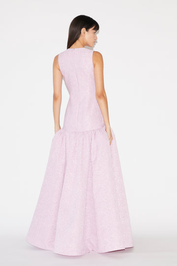 IZZY GOWN PURPLE CLOQUE