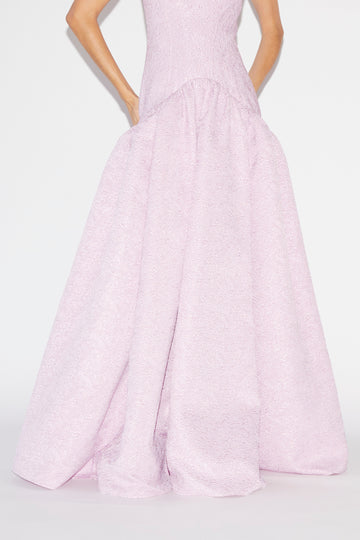 IZZY GOWN PURPLE CLOQUE