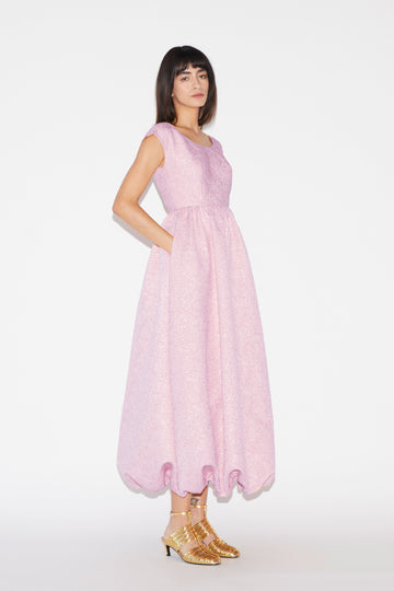 LULA DRESS PURPLE CLOQUE
