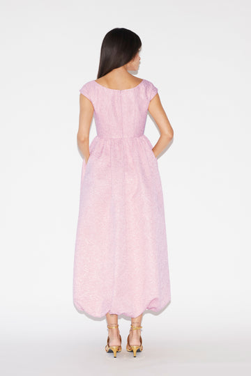 LULA DRESS PURPLE CLOQUE