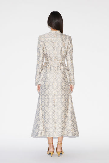 VICKY SKIRT GREY JACQUARD