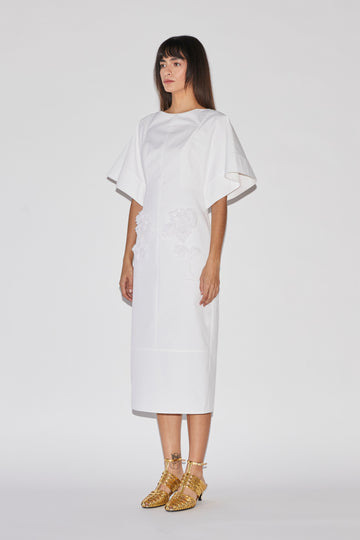ISOTTA DRESS WHITE COTTON