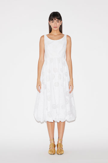LULA DRESS WHITE EMBROIDERED COTTON