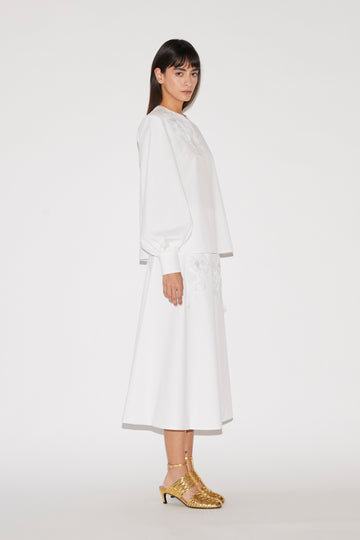 MATIS TOP WHITE COTTON POPLIN