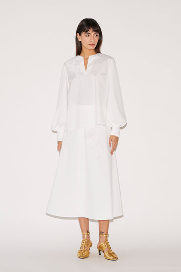 MATIS TOP WHITE COTTON POPLIN