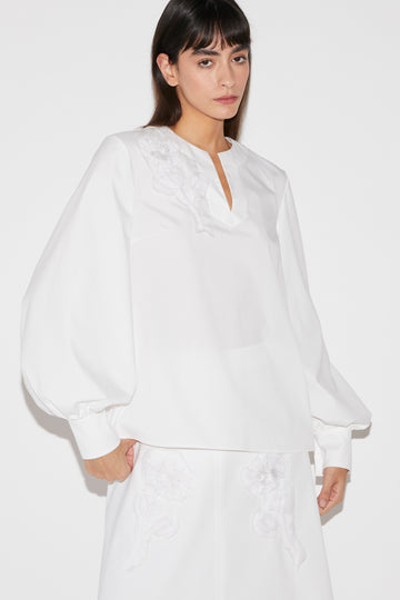MATIS TOP WHITE COTTON POPLIN