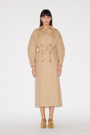 ARTHUR TRENCH COAT CAMEL COTTON GABARDINE
