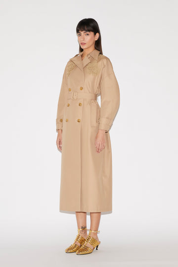 ARTHUR TRENCH COAT CAMEL COTTON GABARDINE