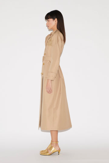 ARTHUR TRENCH COAT CAMEL COTTON GABARDINE