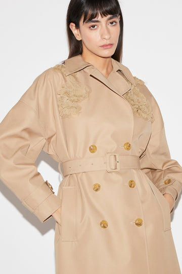 ARTHUR TRENCH COAT CAMEL COTTON GABARDINE