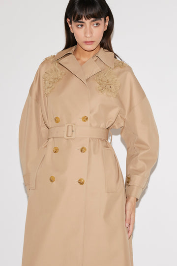 ARTHUR TRENCH COAT CAMEL COTTON GABARDINE