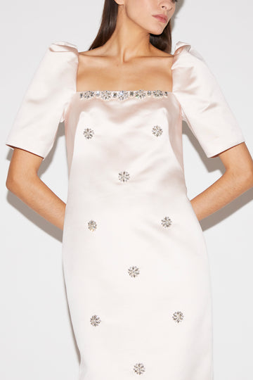 DEA GOWN SHELL EMBROIDERED DUCHESSE