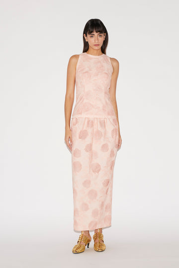LUKA TOP PINK EMBROIDERED COTTON