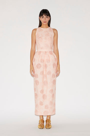 RANYA SKIRT PINK EMBROIDERED COTTON