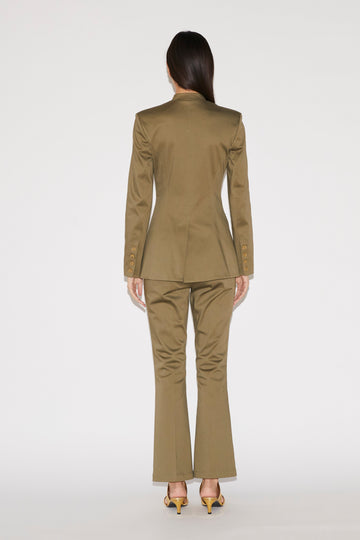 KENTHA JACKET OLIVE STRETCH COTTON